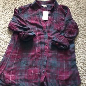 Maroon Plaid flannel